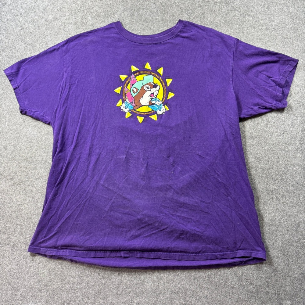 Buc-ees Mens Did Somebody Say Buc-ees T-Shirt 2XL Purple Graphic Cotton